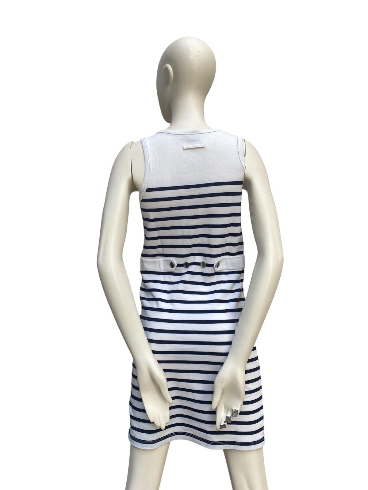 Vintage White Striped Dress