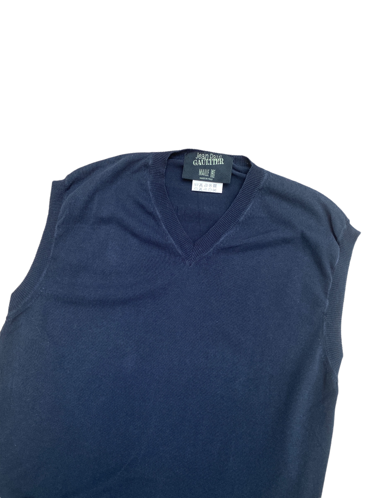 Vintage Navy Vest Open on the front