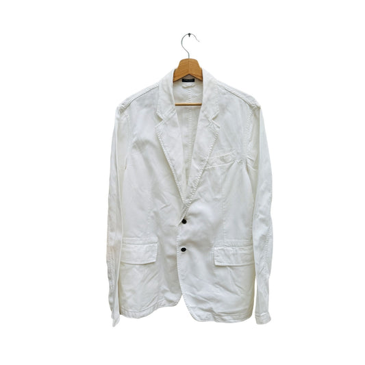 White Corduroy Velvet Blazer Jacket