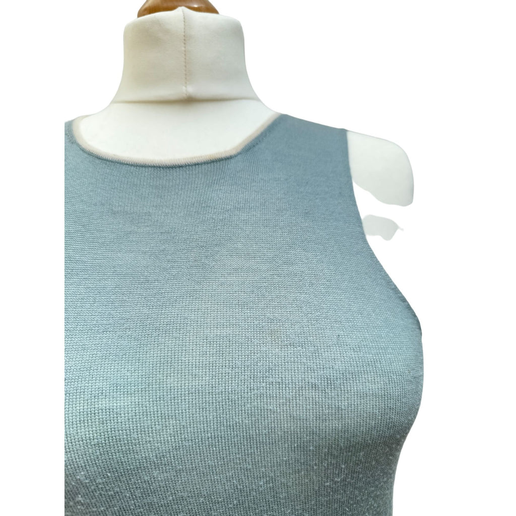 Blue Wool Tank Top