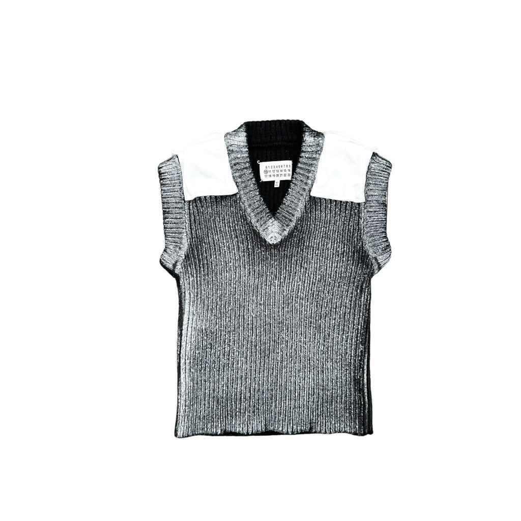 FW 2018 White Grey Painted Vest