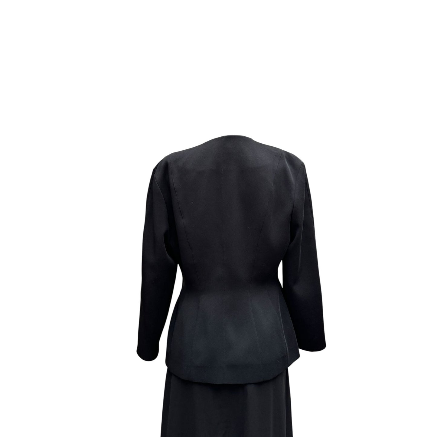 1990s Black Structured Blazer Jacket