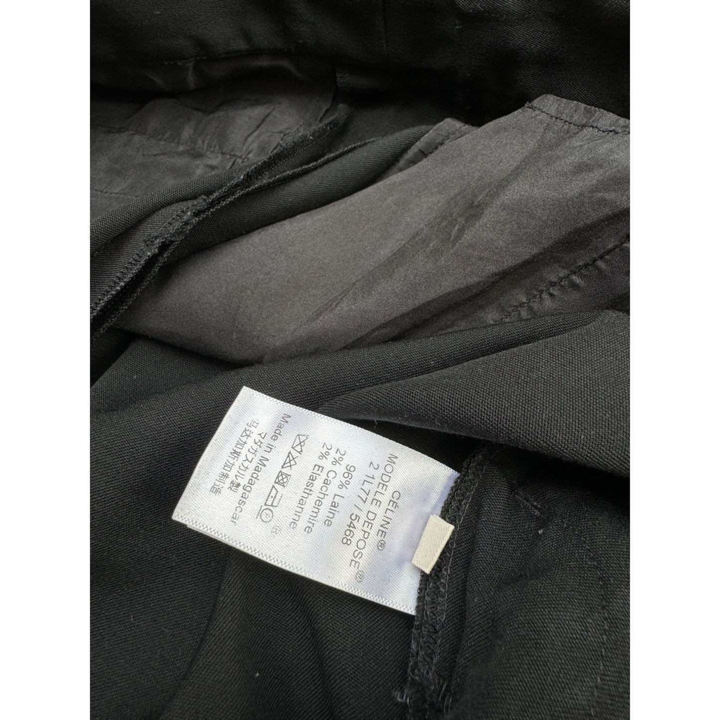 By Phoebe Philo Black Wool Pants