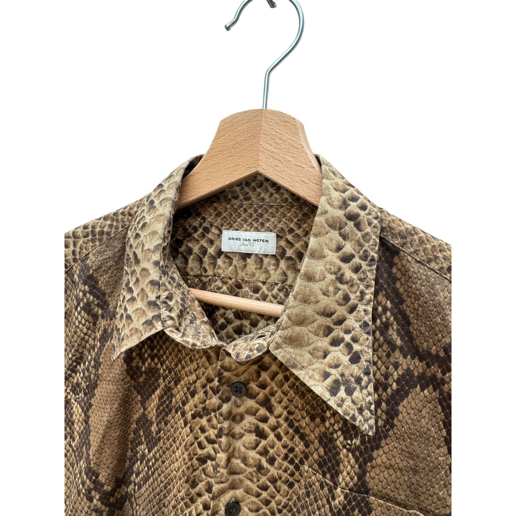 Snakeskin Print brown Shirt