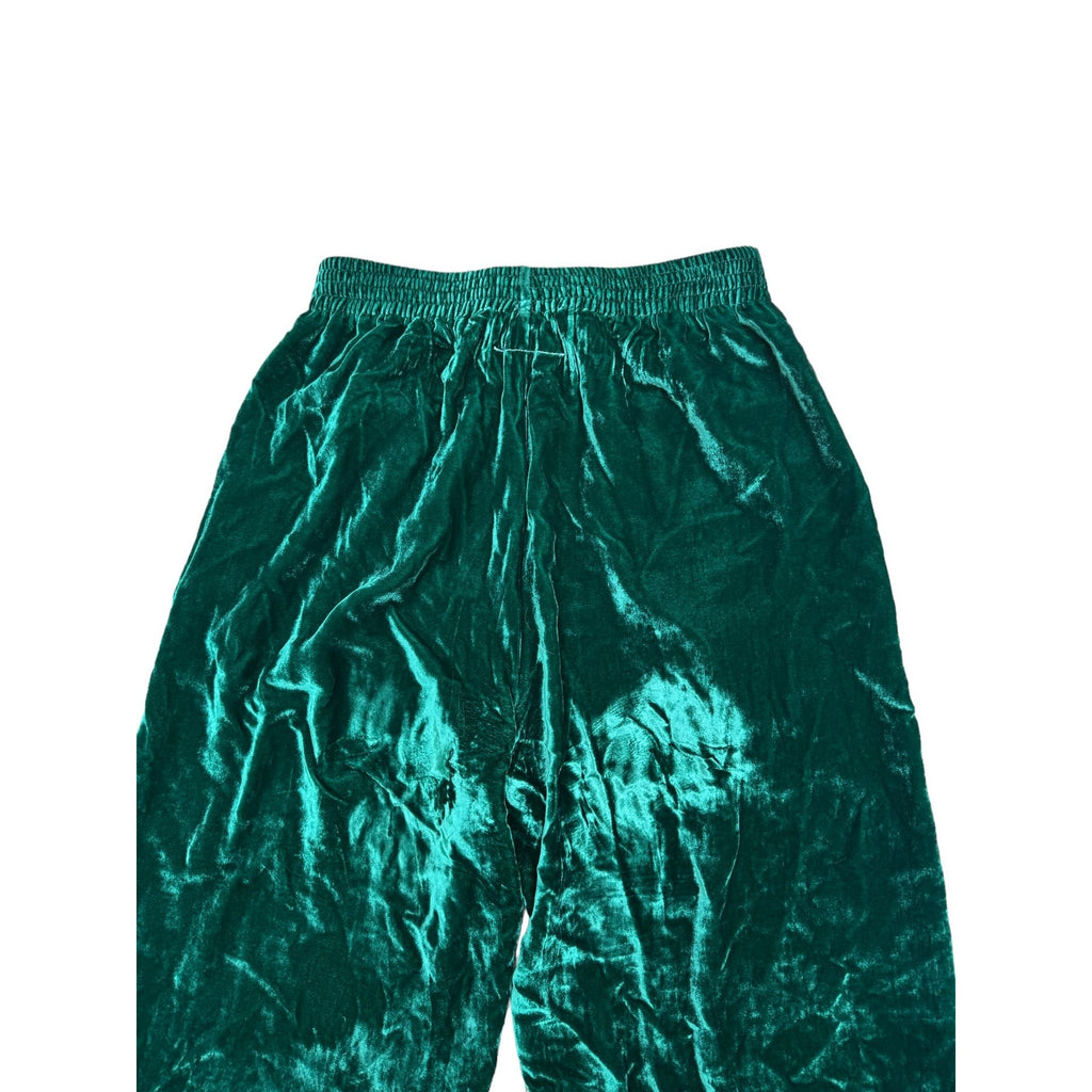 Emeraud Green Silk Blend Pants  Wide fit