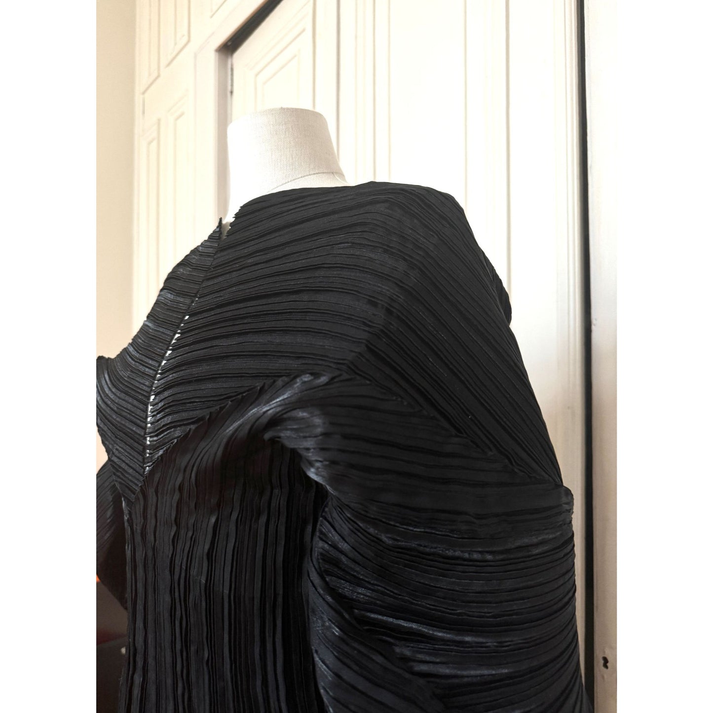 FW 1989–1990 Black Sculptural Pleated Top