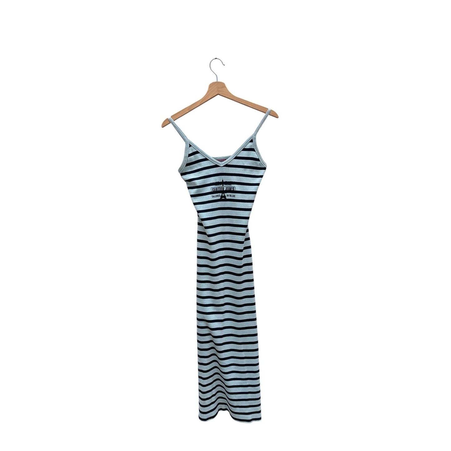 Vintage Blue & Navy Maxi Striped Dress