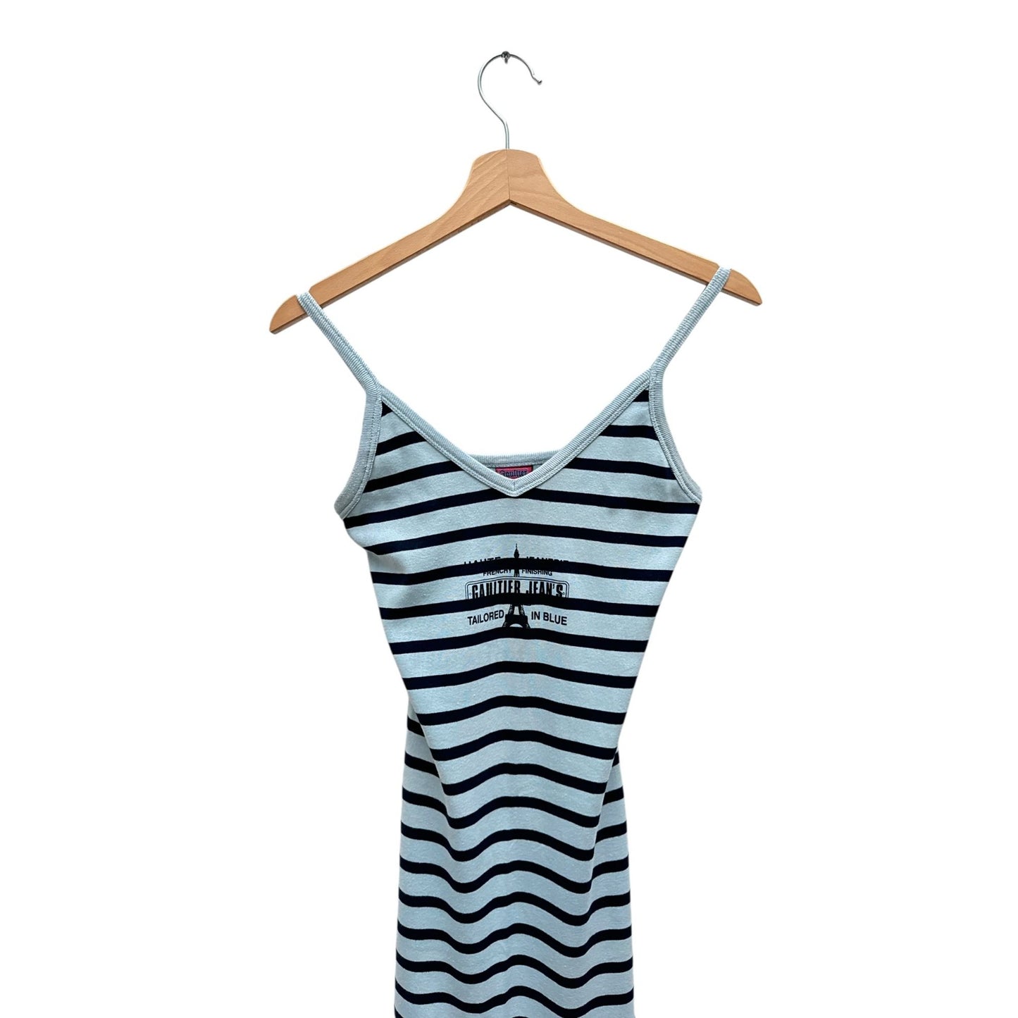 Vintage Blue & Navy Maxi Striped Dress