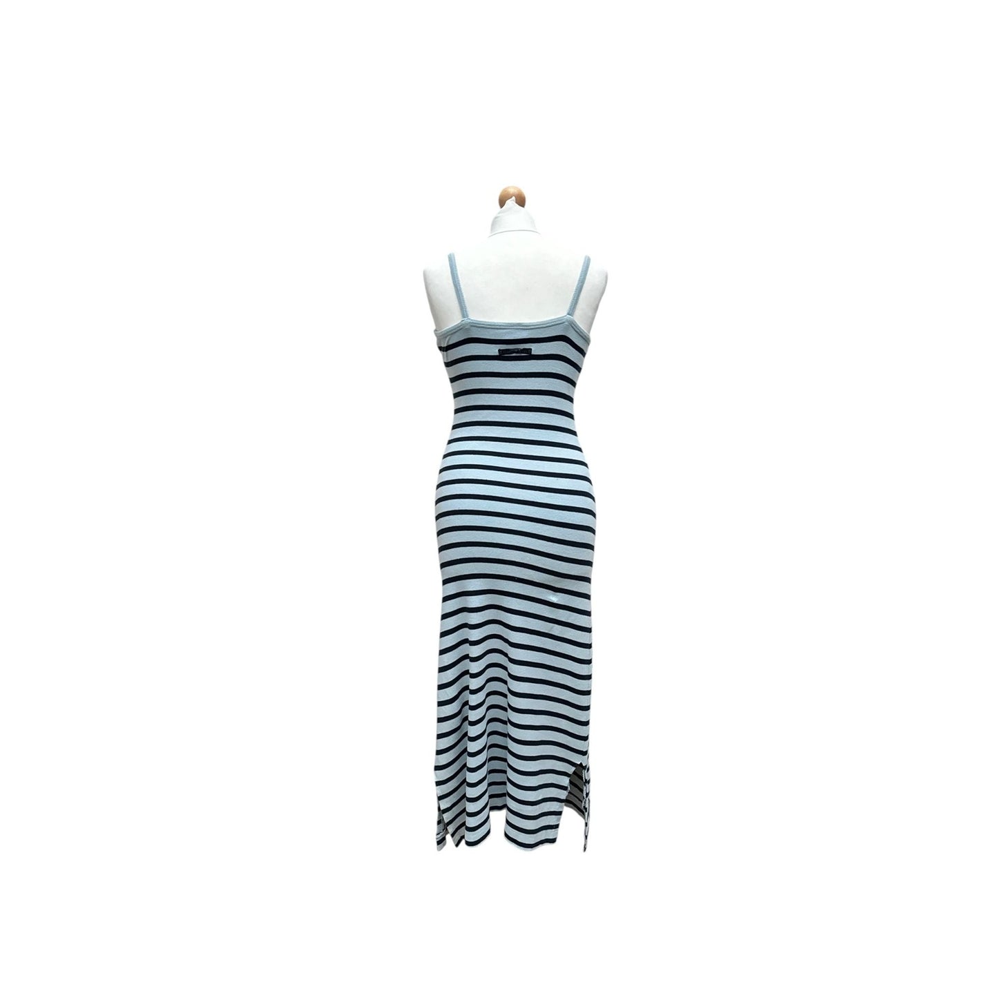 Vintage Blue & Navy Maxi Striped Dress