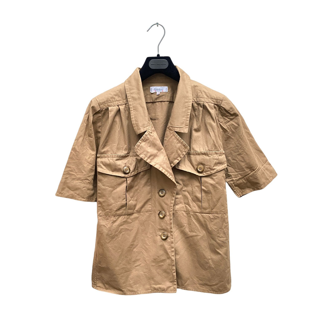 Vintage 1970s Brown Safari Shirt