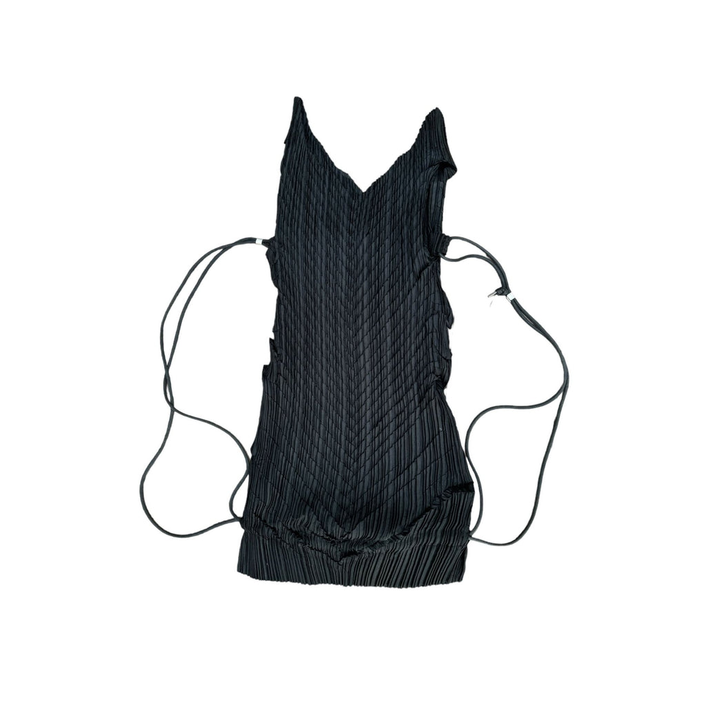 Issey Miyake  Black Pleats Pleated bag