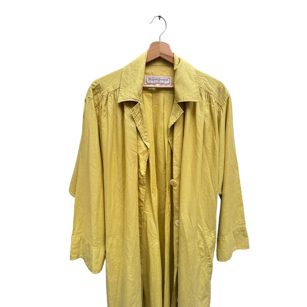 Vintage 1990s Yellow Cotton Summer Coat