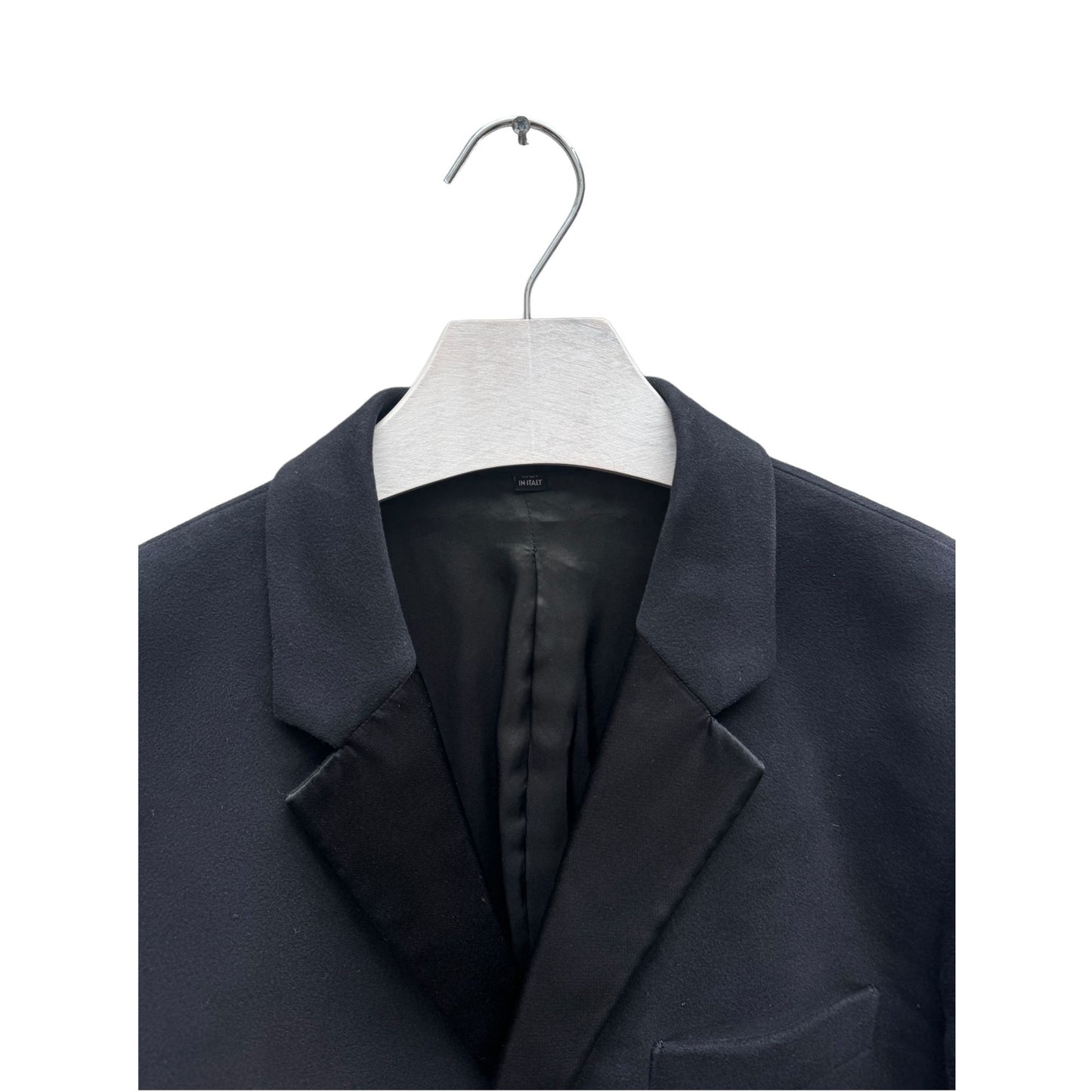 Vintage Dark Navy Tuxedo Moleskin Cotton Coat