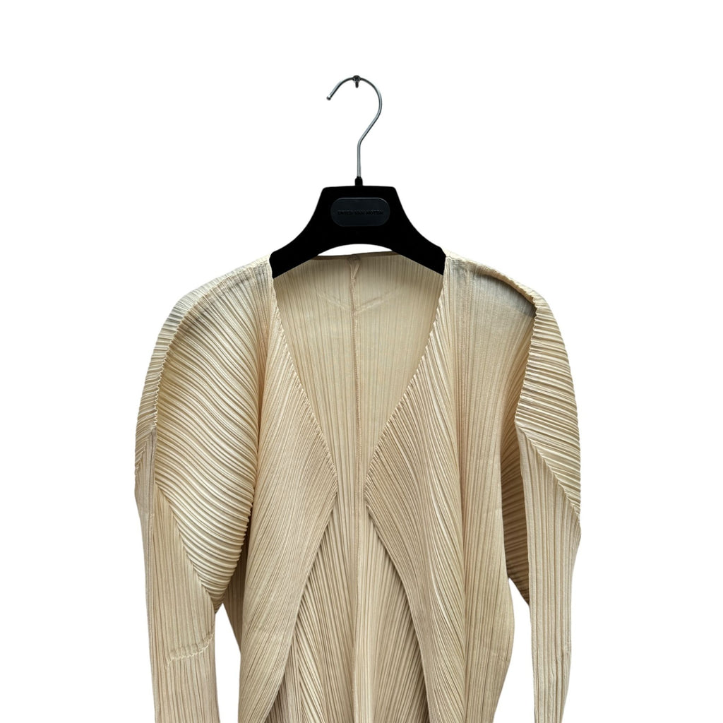 Pleats Please Beige Cardigan