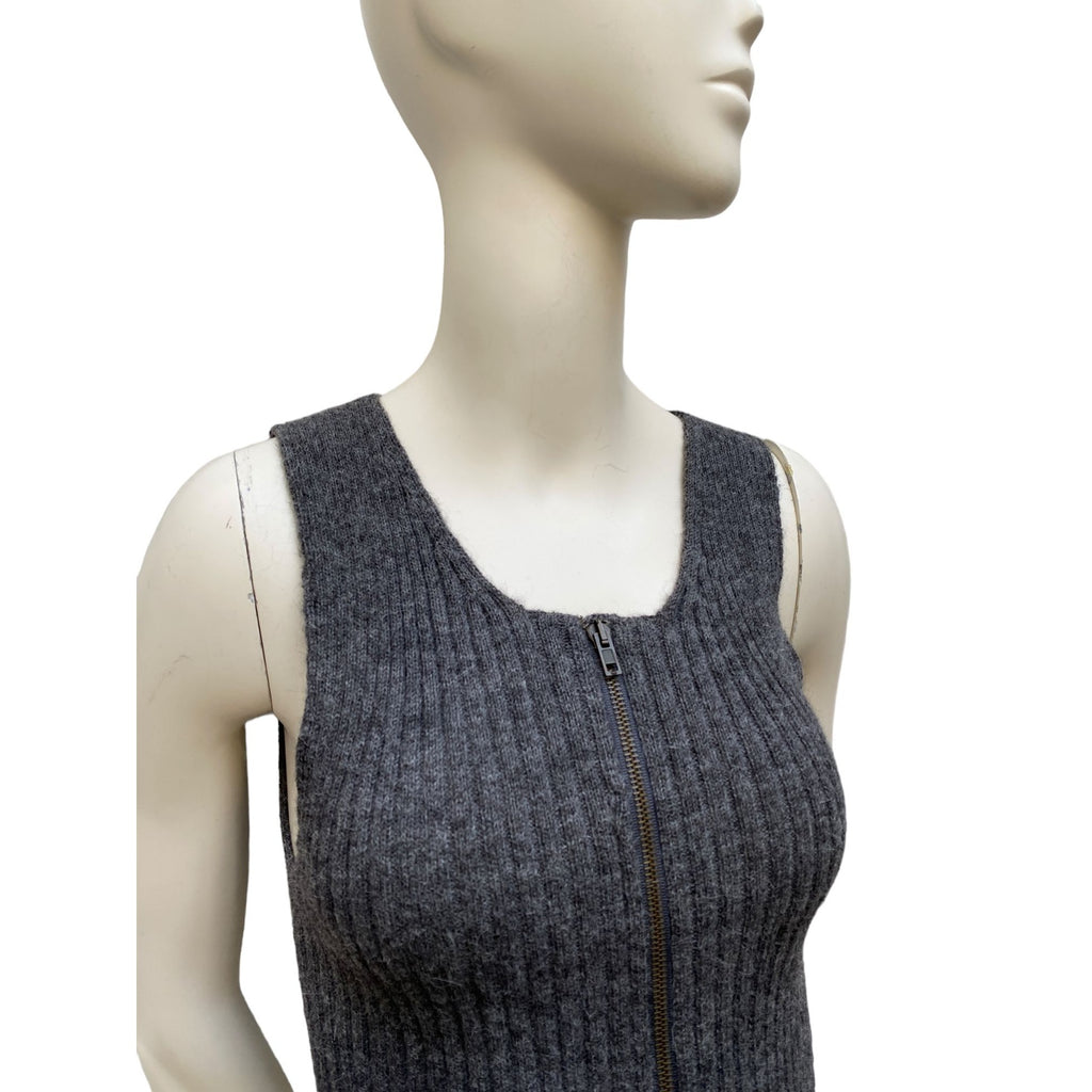 Vintage Grey Maille Vest Knit