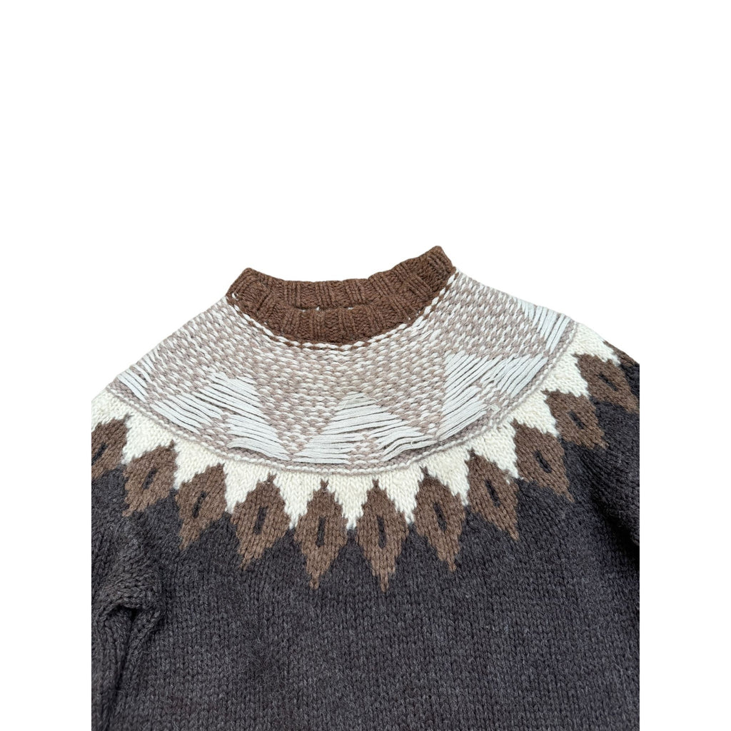 Beige Brown Heavy Knit