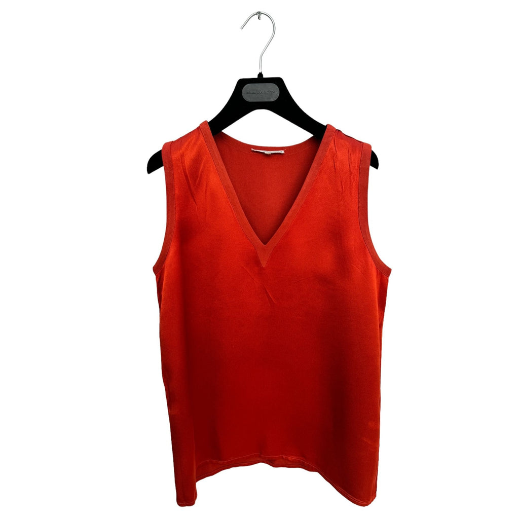 Vintage 1970s Red Silk Top