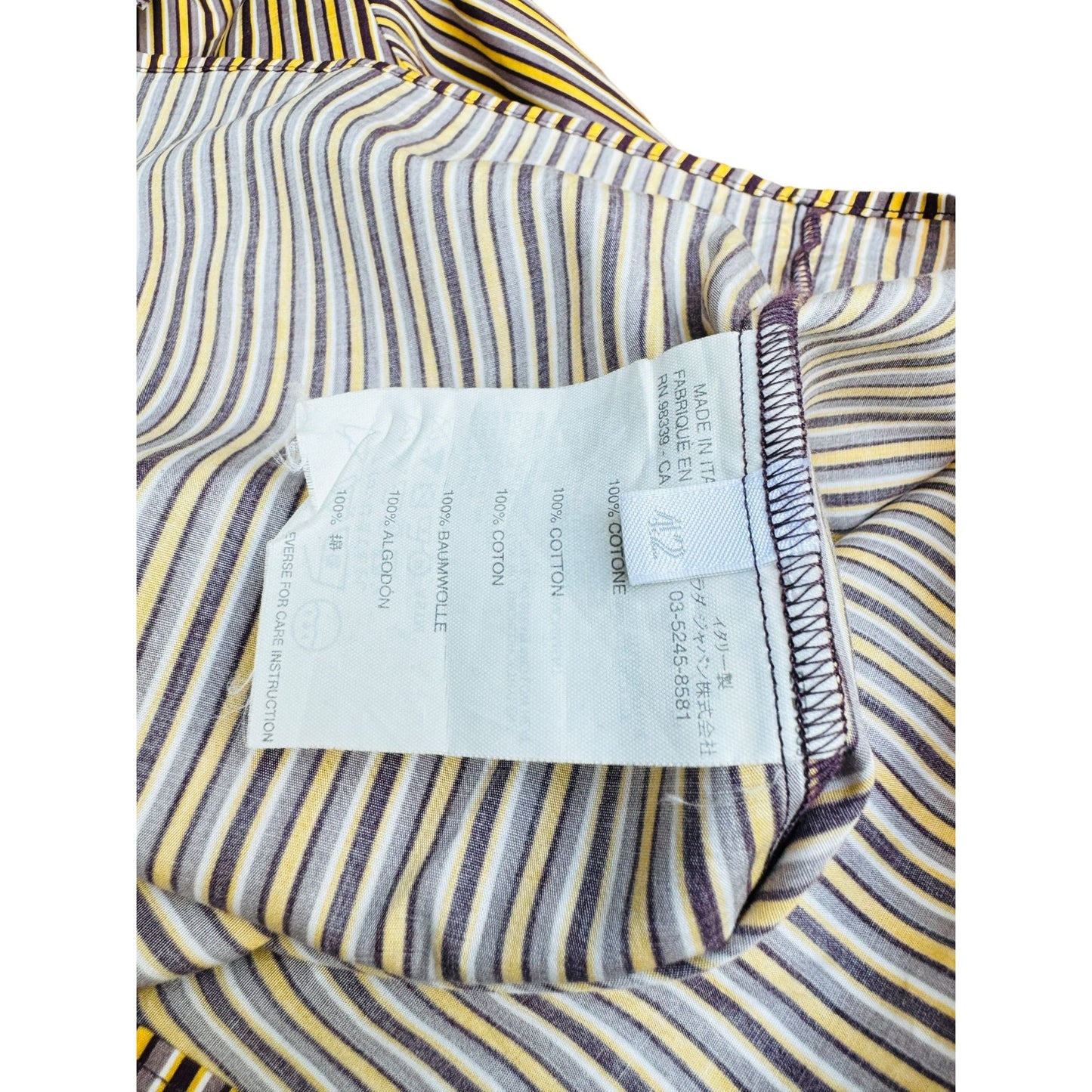 Ruffled Striped Collar Shirt