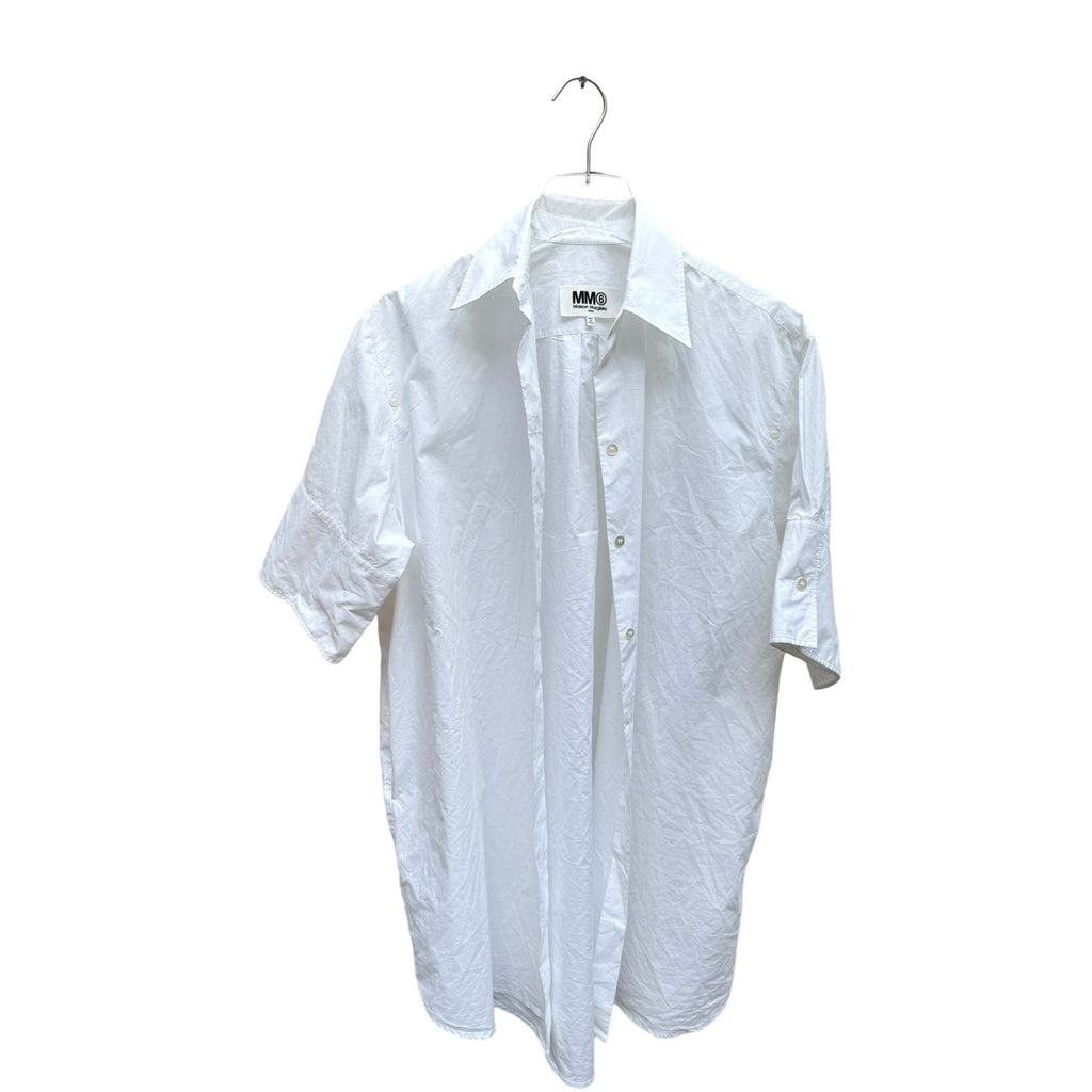 White Oversized Short Sleeves Shirt