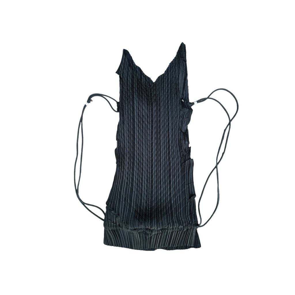 Issey Miyake  Black Pleats Pleated bag