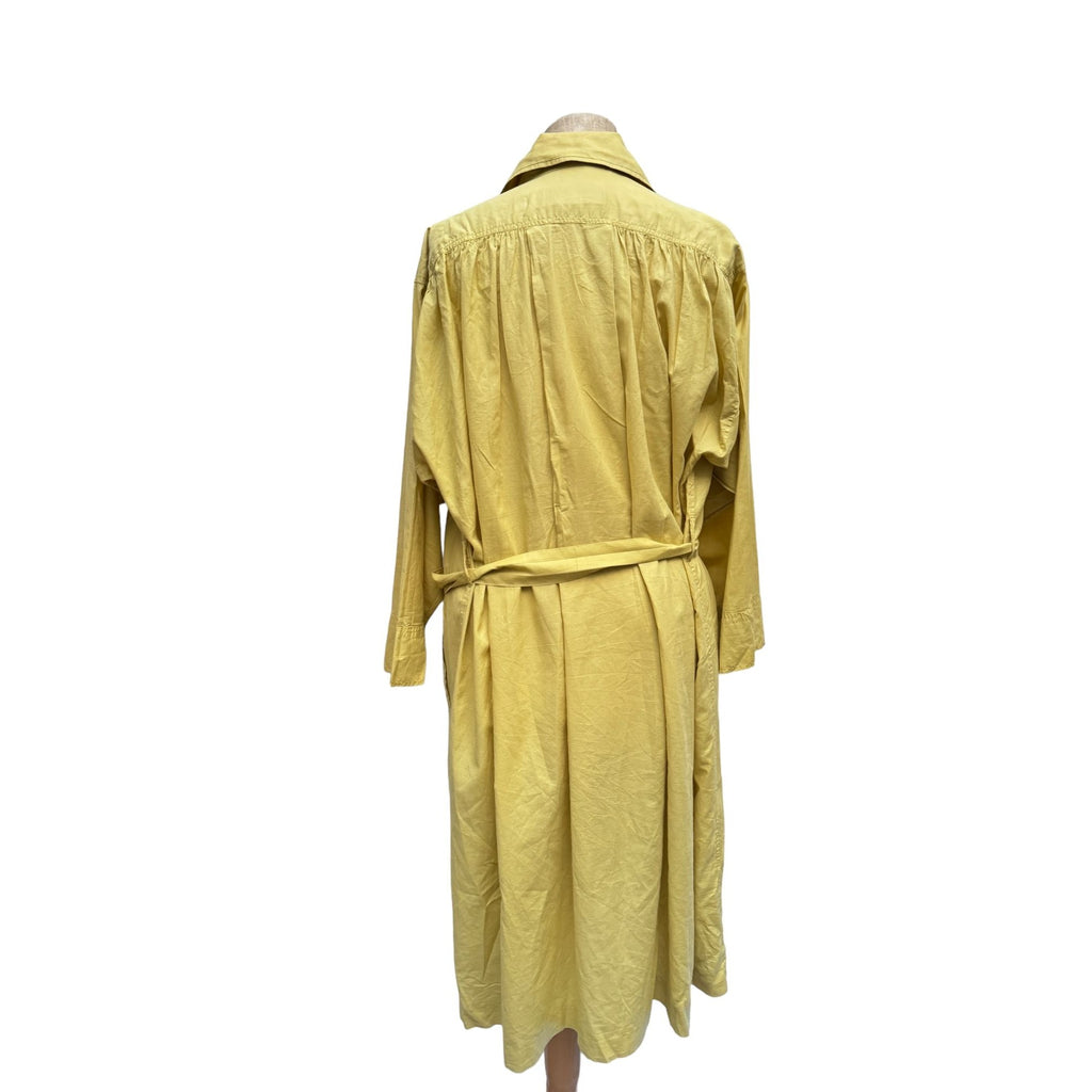 Vintage 1990s Yellow Cotton Summer Coat