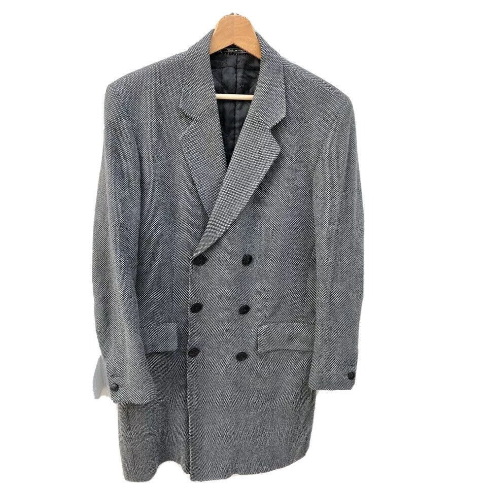 Double BreastedGrey Wool Coat