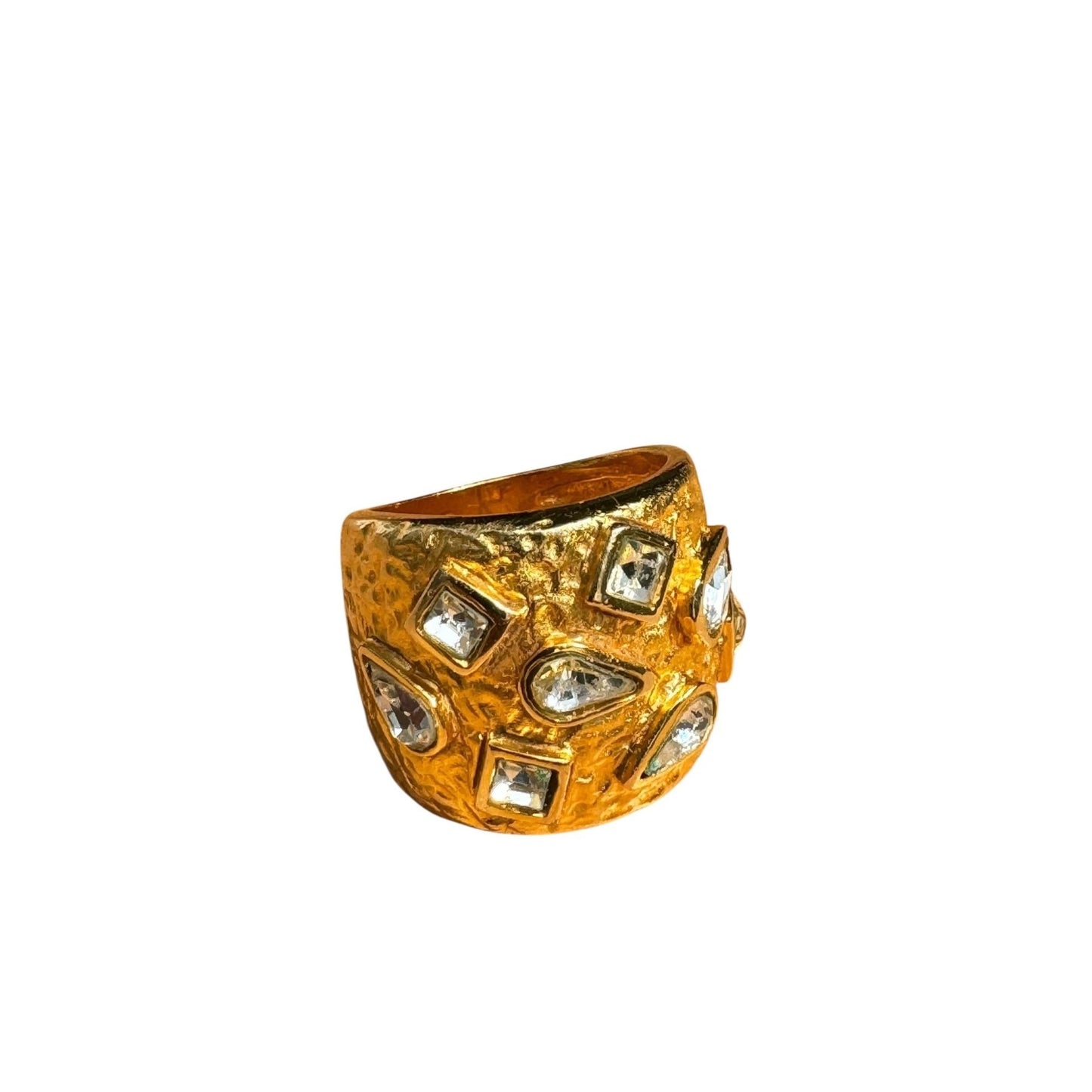 Vintage 1980s Gold Statement Ring 
