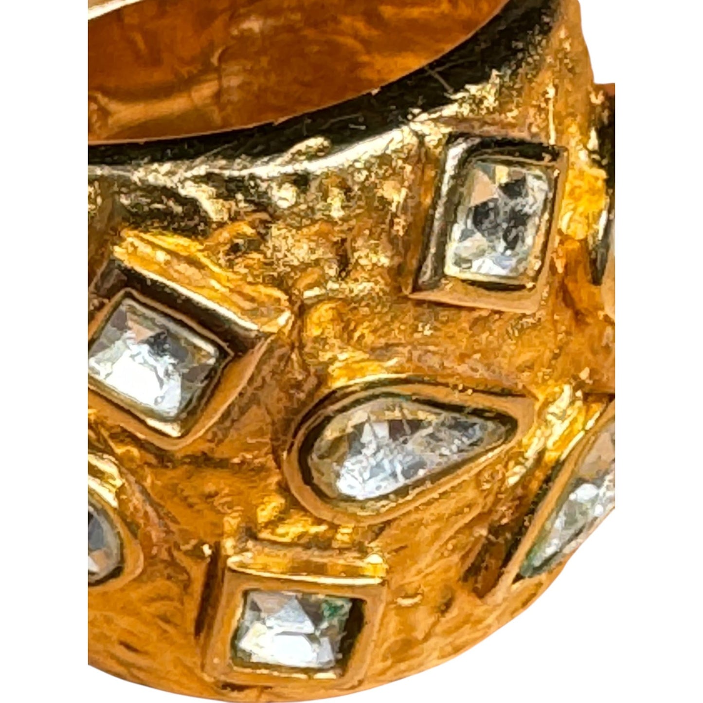 Vintage 1980s Gold Statement Ring 