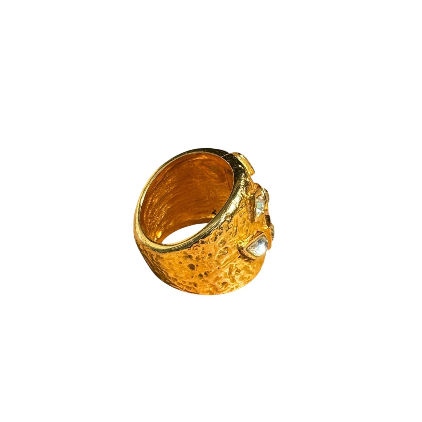 Vintage 1980s Gold Statement Ring 