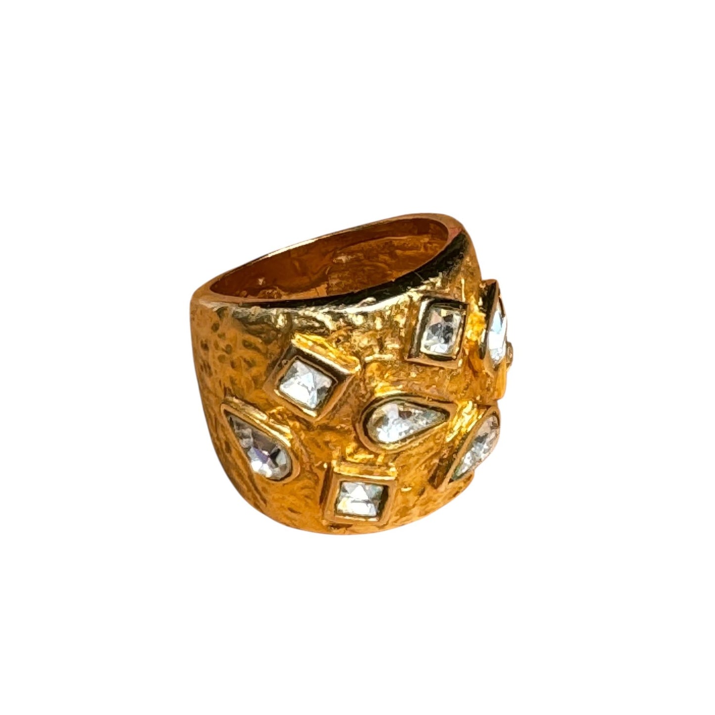Vintage 1980s Gold Statement Ring 