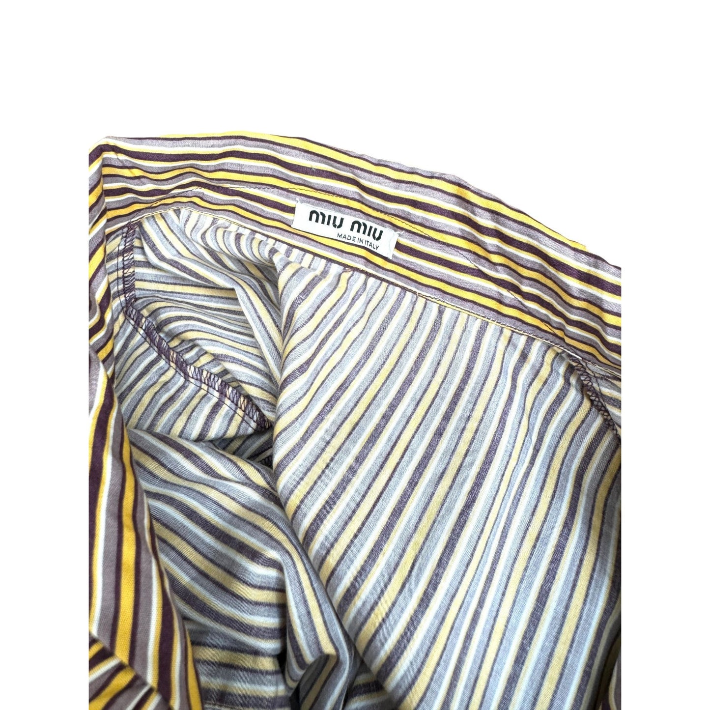 Ruffled Striped Collar Shirt