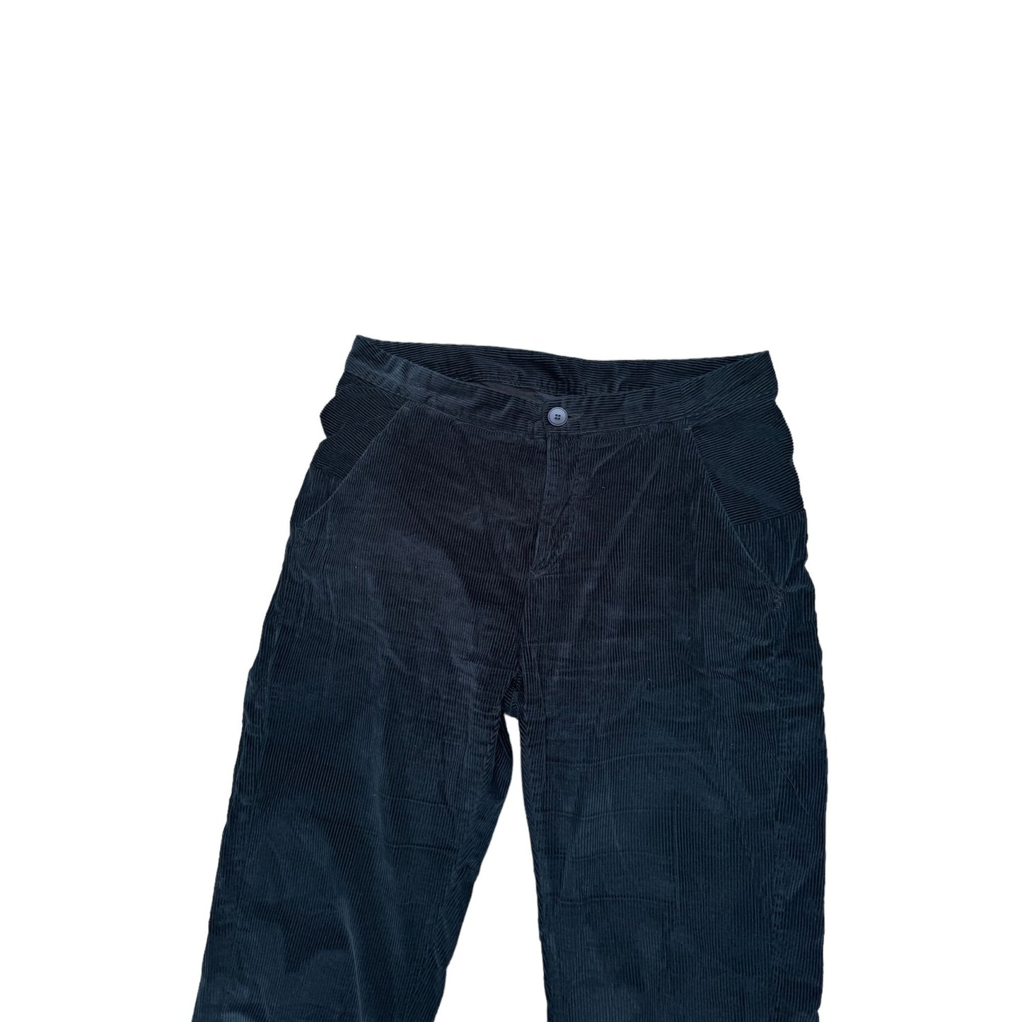 Navy Velvet Pants  Regular Fit