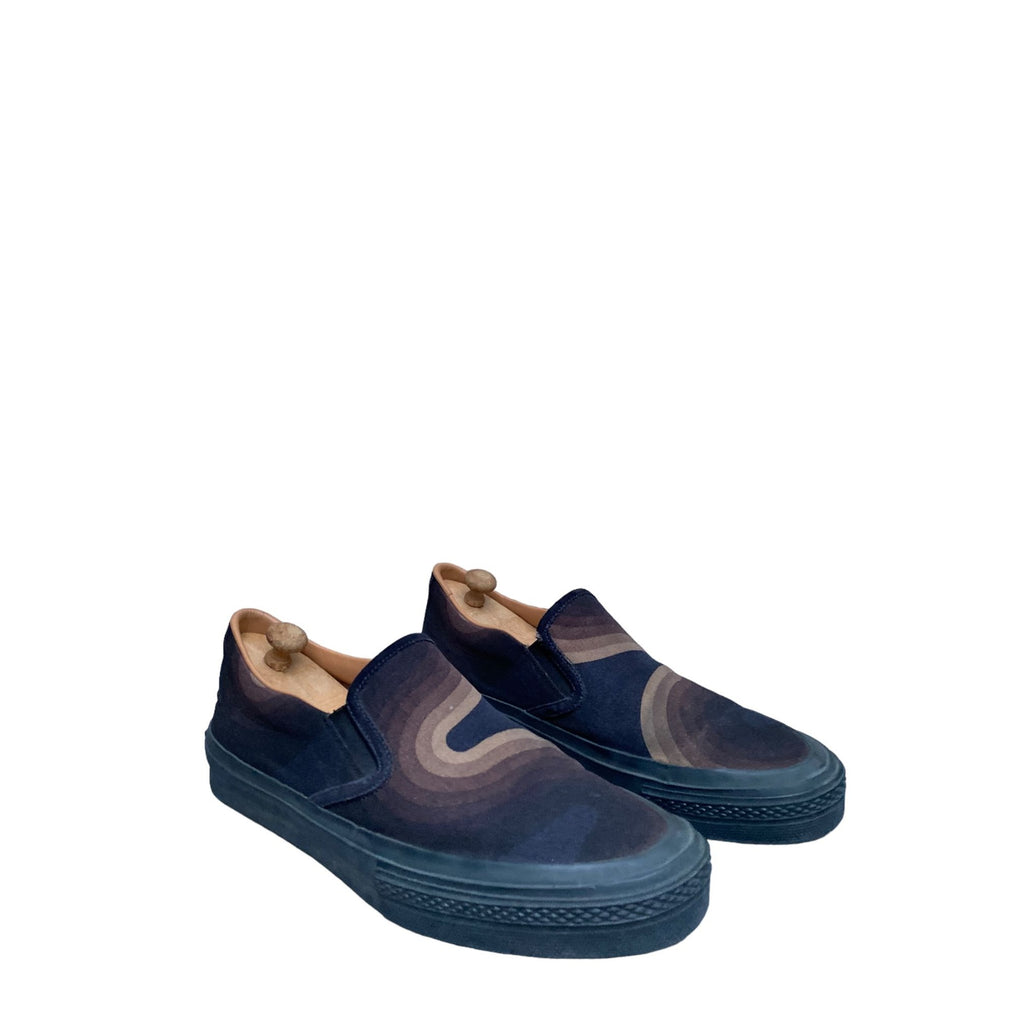 SS 2019  Navy Brown Wave Slip on Shoes