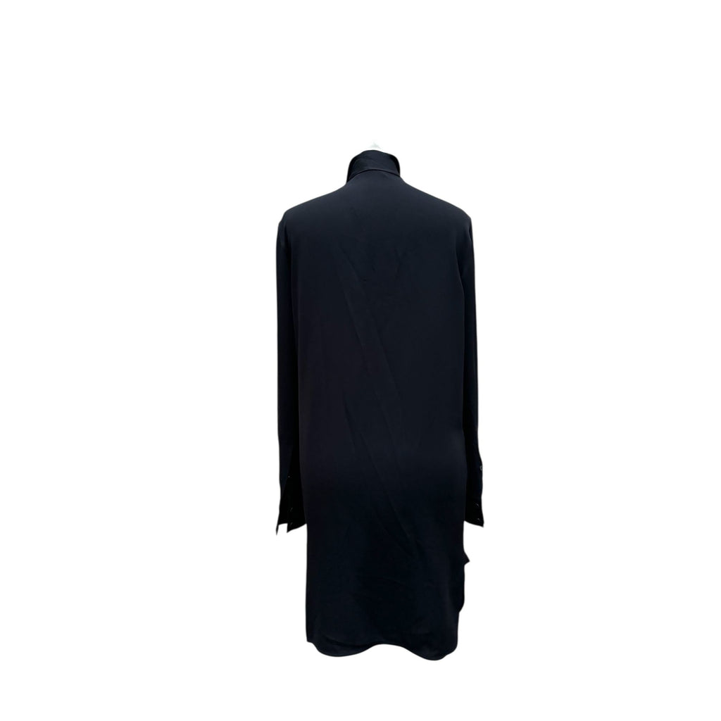 Phoebe Philo Black Silk Scarf-Neck Dress