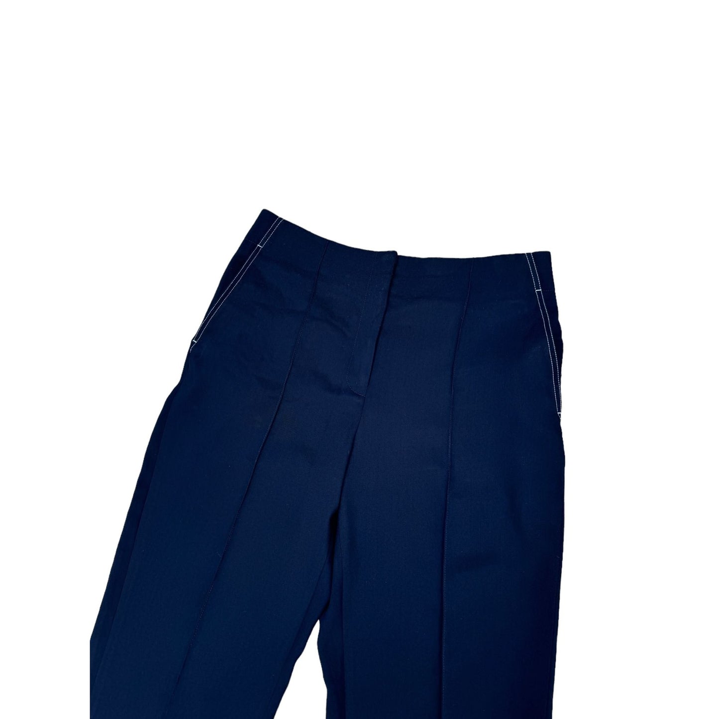 Phoebe Philo Navy Wool Wide Pants