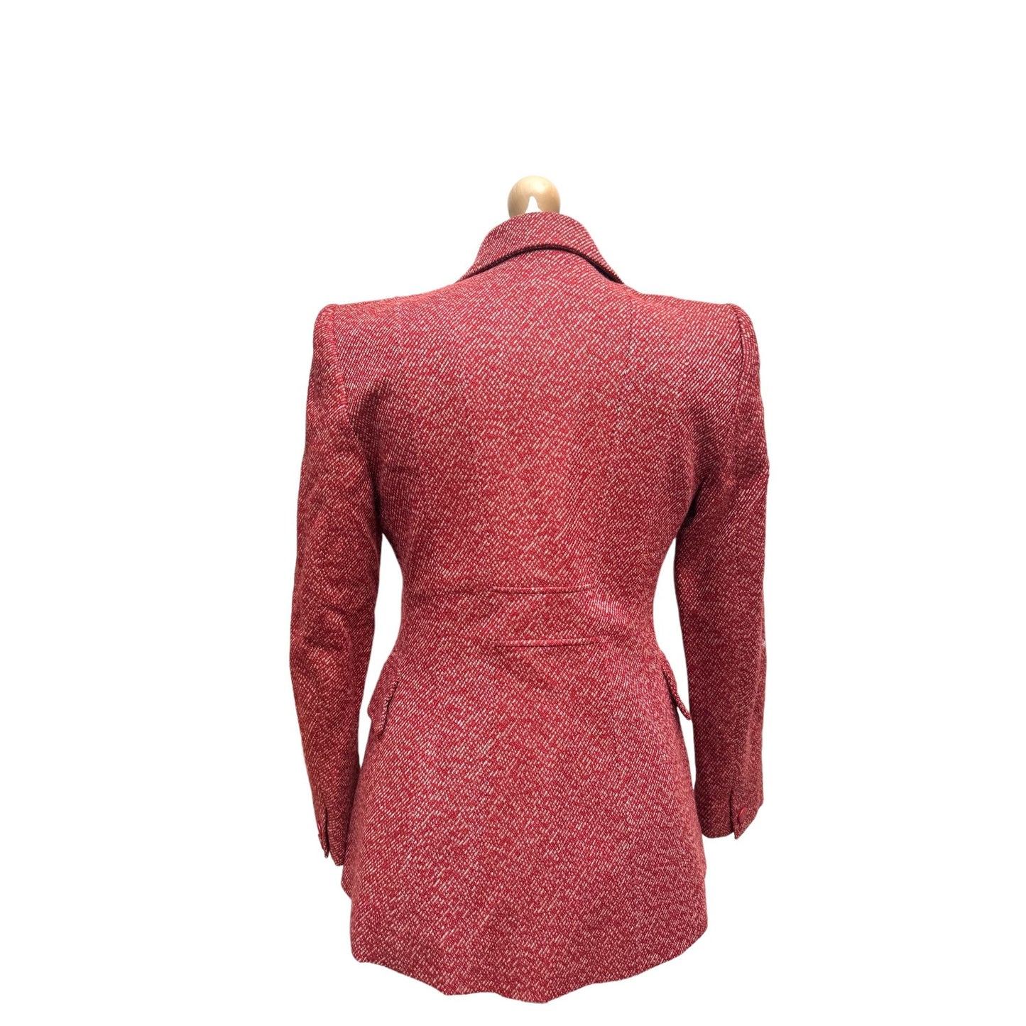 Red Cashmere Blazer Jacket