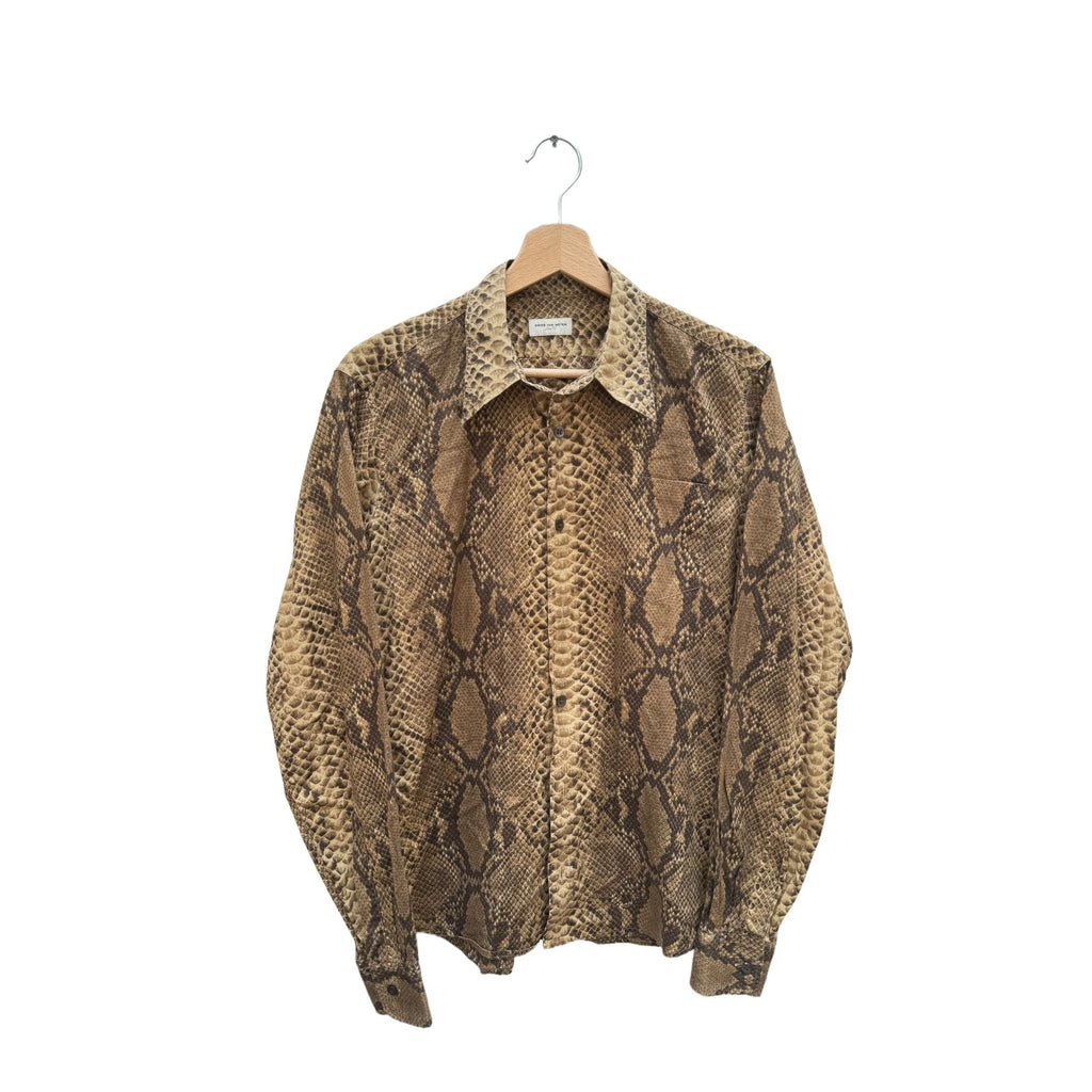 Snakeskin Print brown Shirt