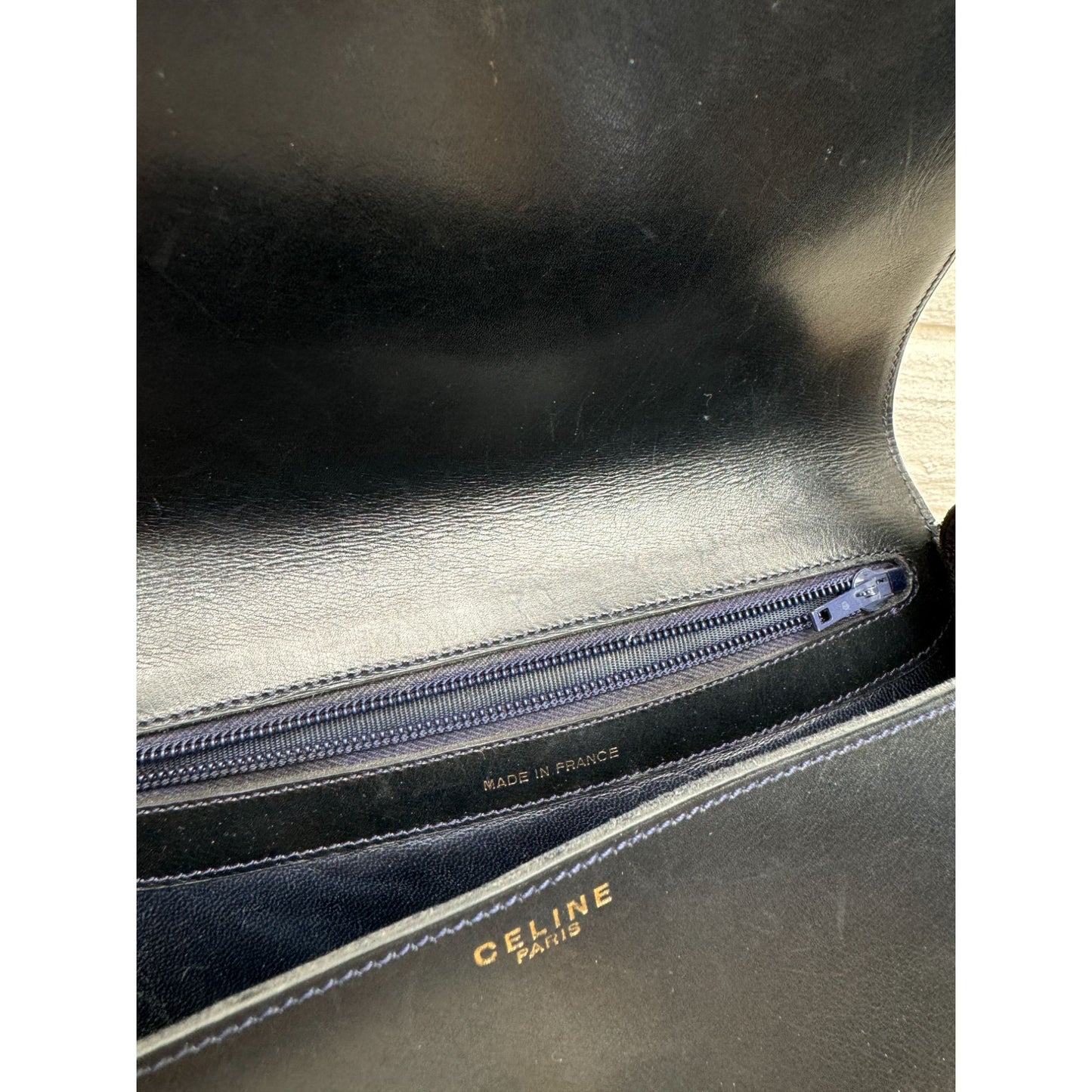 Crecy Vintage Black Leather Bag