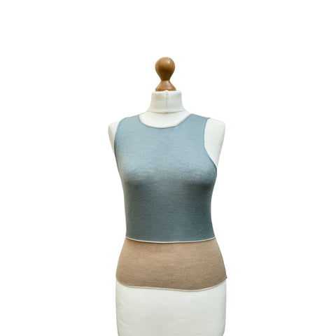 Blue Wool Tank Top