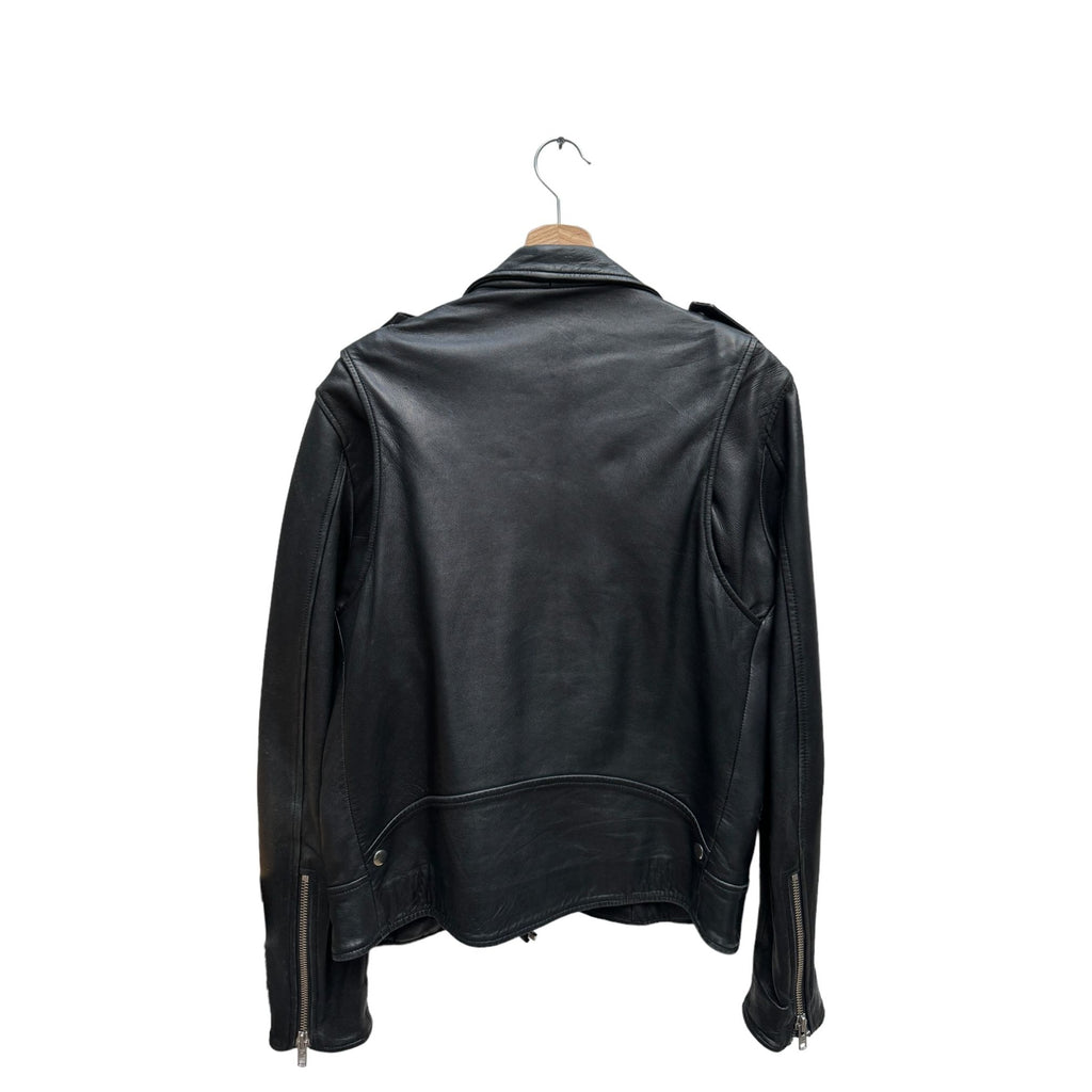 « Thrasher »  Black Biker Leather Jacket 