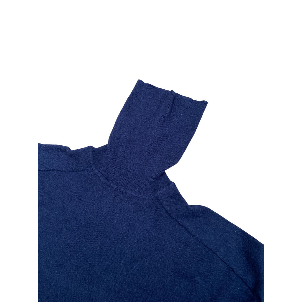 Oversized Navy Cashmere Rollneck