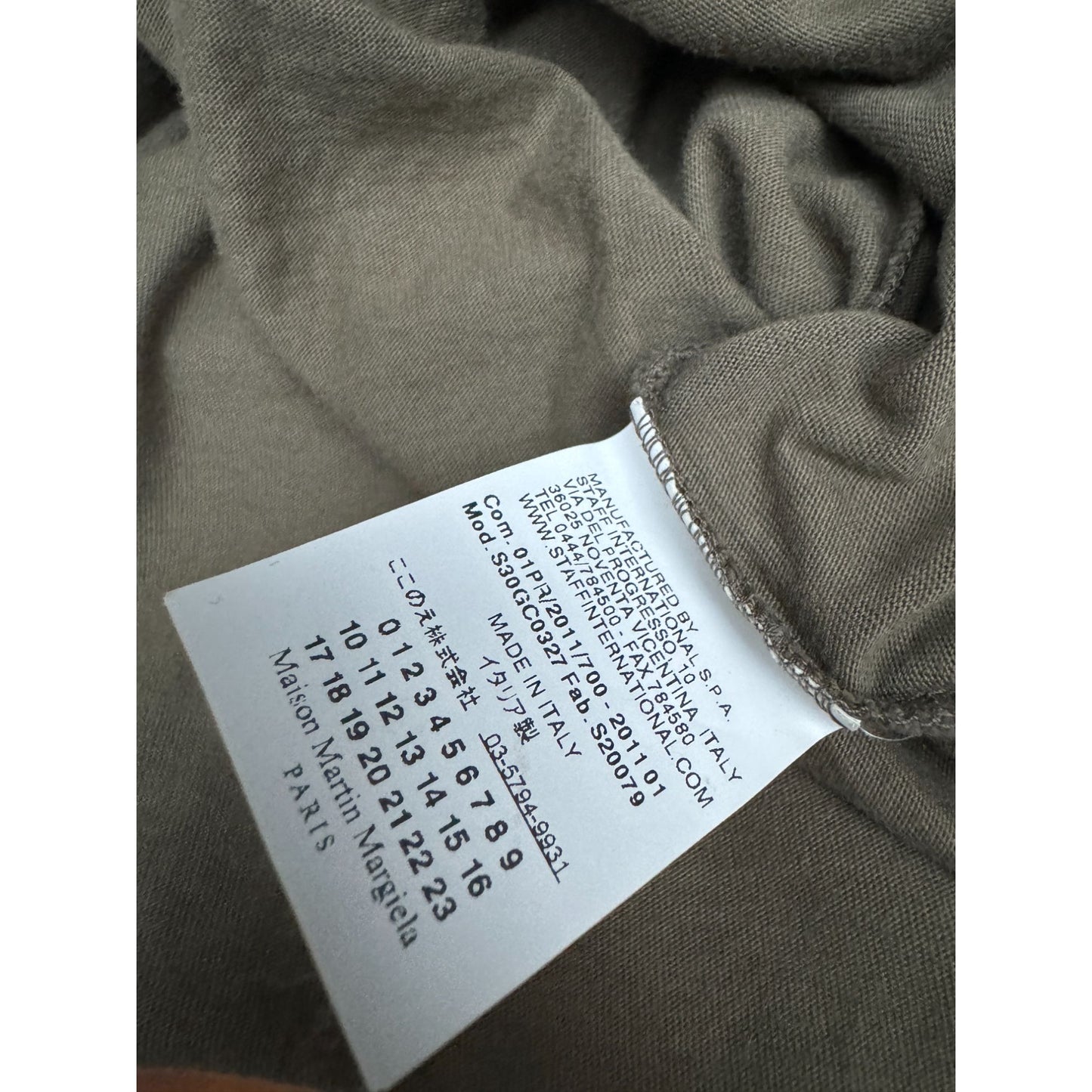 SS 2011 Khaki Snake-Motif T-Shirt