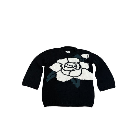 FW 2017 Oversized Black Floral Heavy Knit