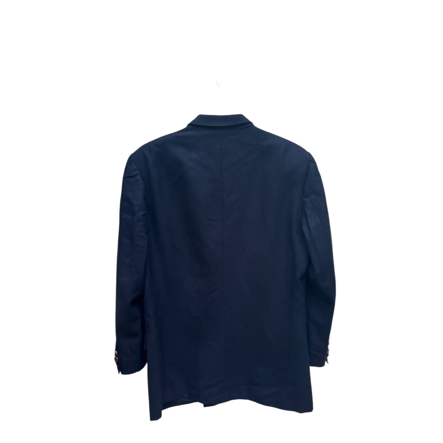 Navy Wool Double-Breasted Blazer