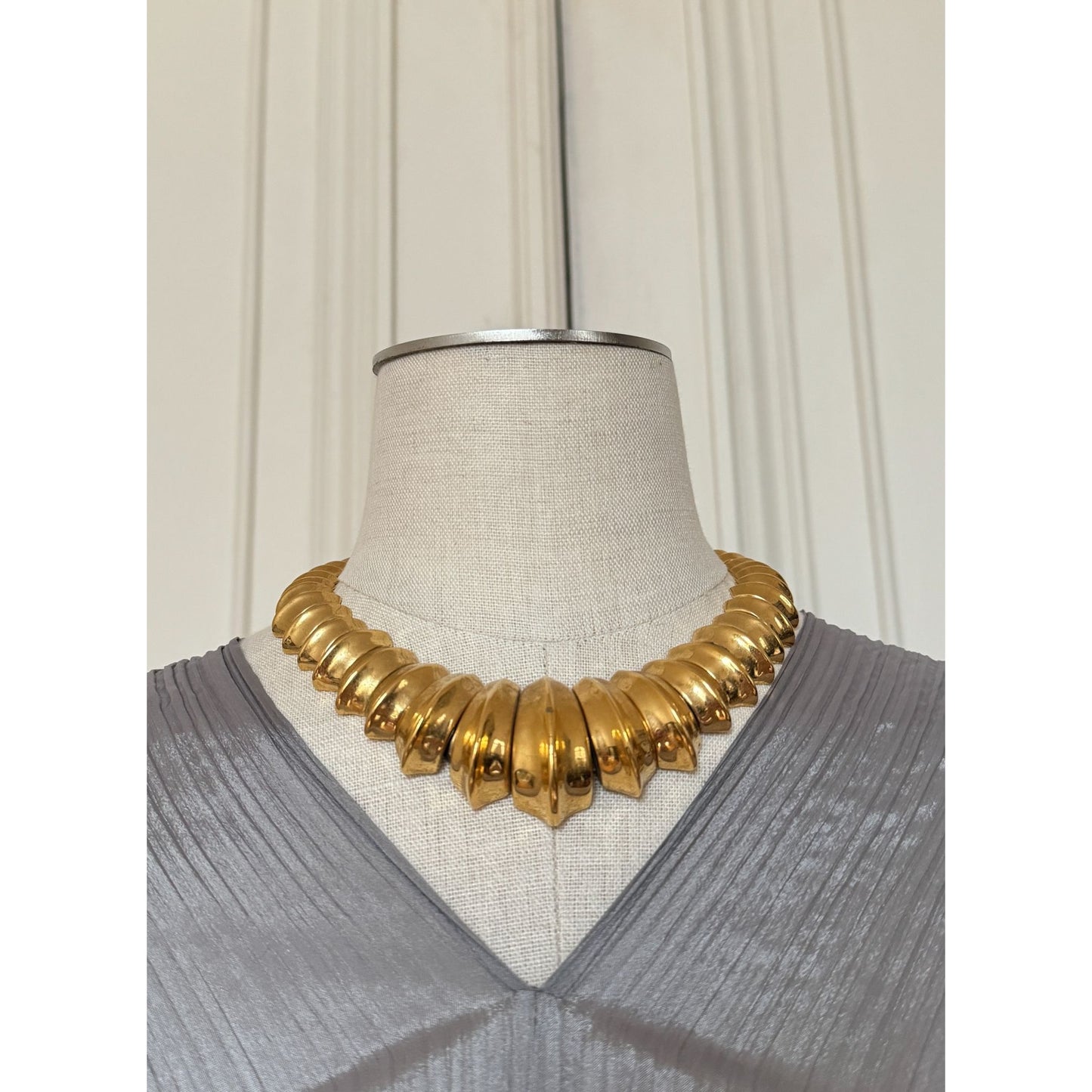 1980s Gold-Tone Statement Necklace