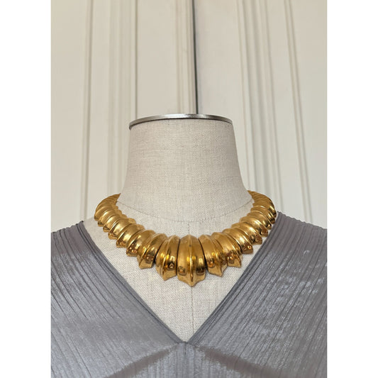 1980s Gold-Tone Statement Necklace