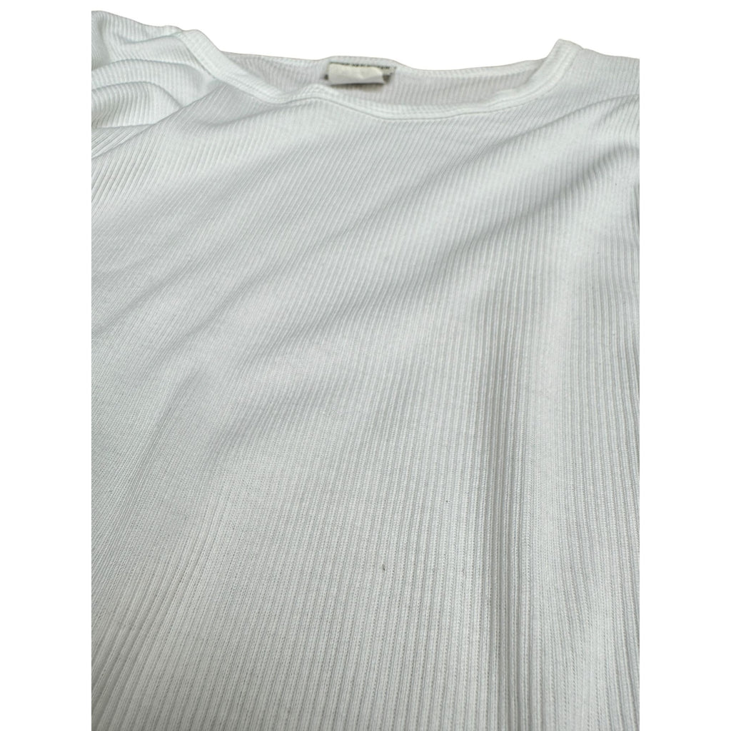 White Ribbed Longsleeves