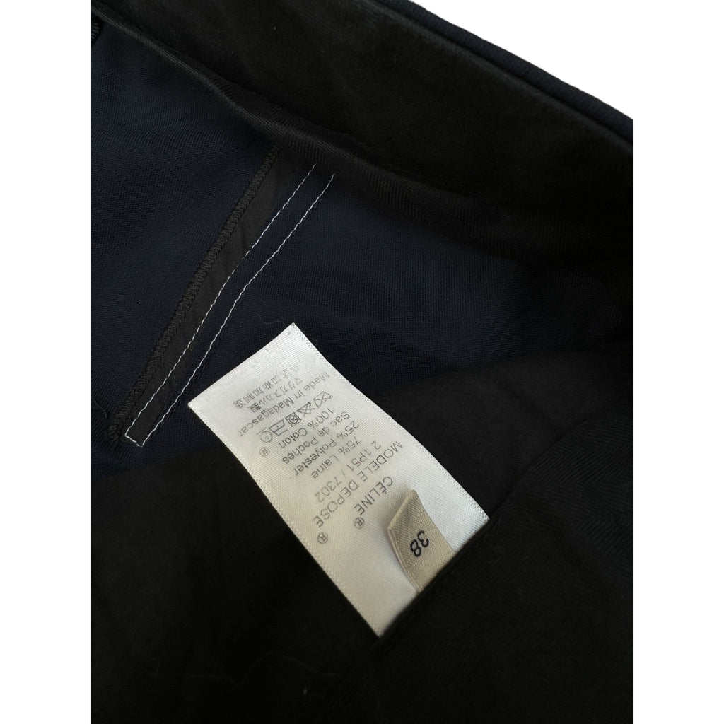 Phoebe Philo Navy Wool Wide Pants