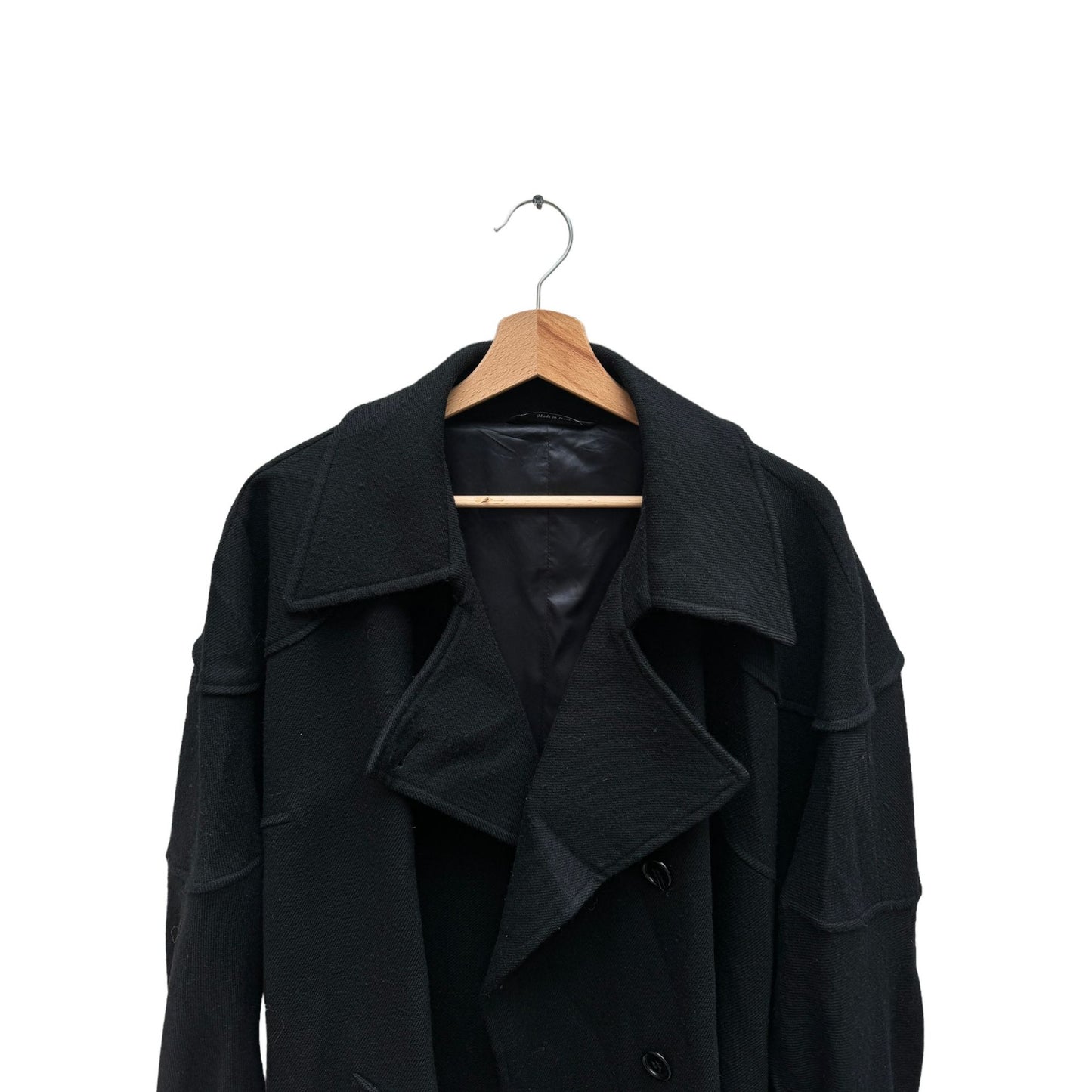 FW 2009 Black Double Breasted Wool Coat