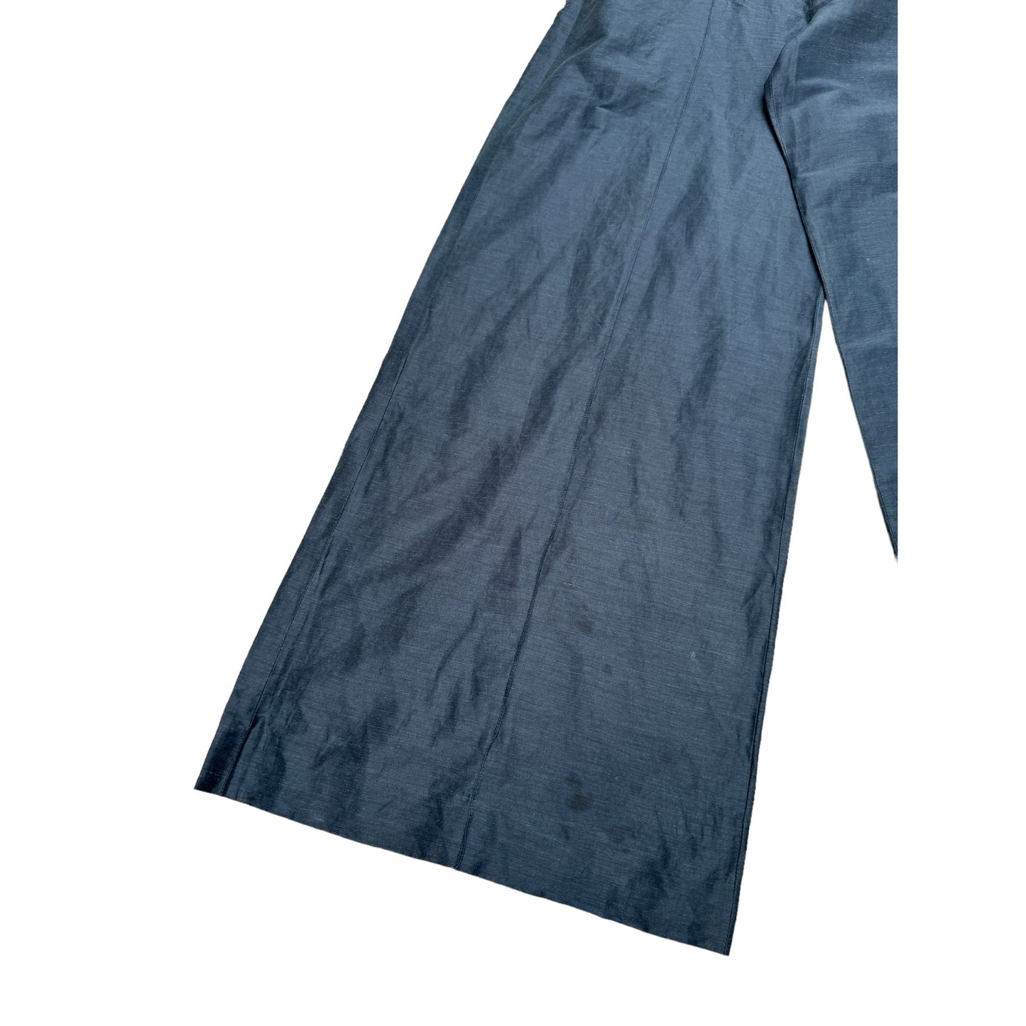 By Phoebe Philo Navy Wide Linen Pants